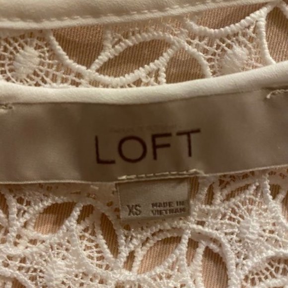 LOFT Crochet Lace 3/4 Sleeve Top - Picture 9 of 11